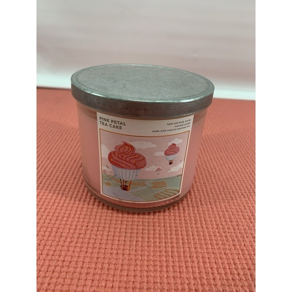 Bath & Body Works Other - Bath & Body Works Pink Petal Tea Cake 3 Wick Candle 14.5 Oz